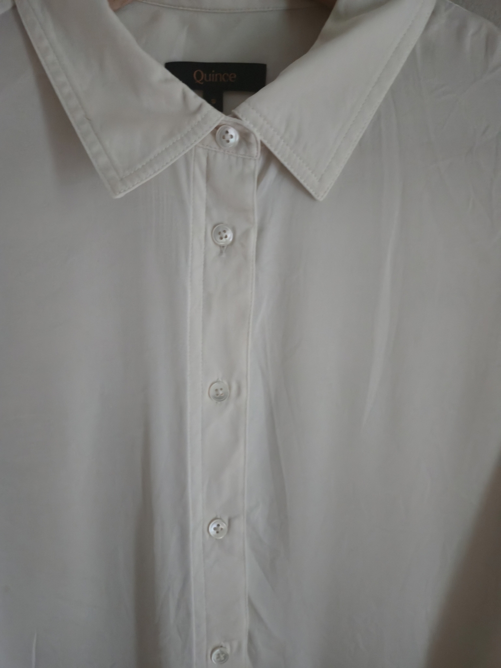 Quince Washable Stretch Silk BlouseIvory Ivory Size Small EUC - Picture 6 of 13